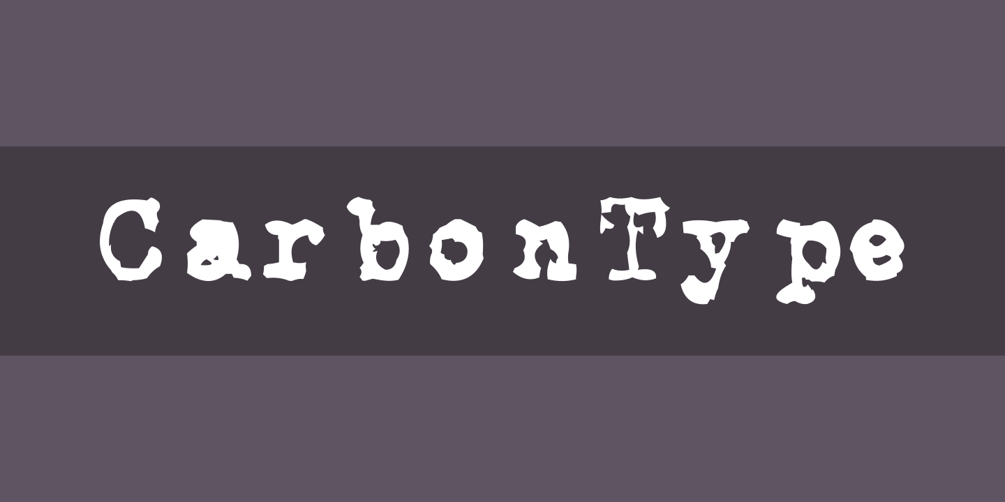 Пример шрифта CarbonType